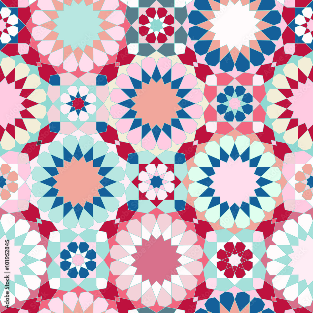 Obraz premium Oriental seamless islamc mosaic pattern