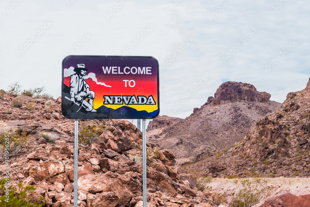 Fotografie Welcome to Nevada sign