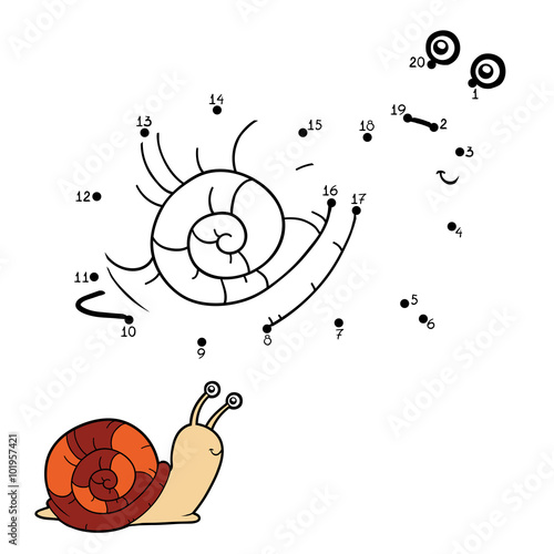 Numbers game for children (snail)