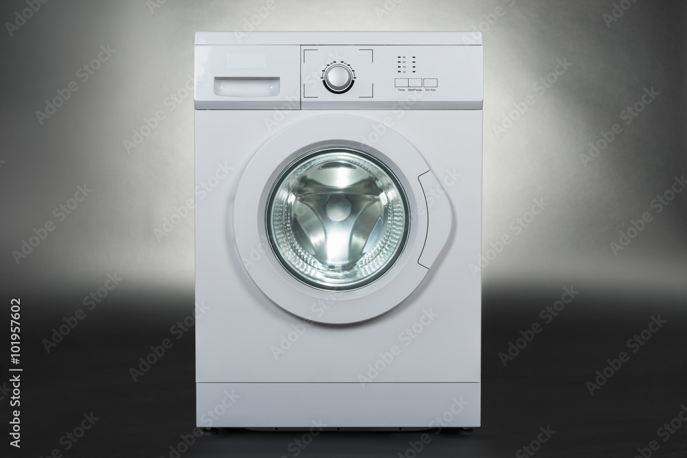 Φωτογραφία Washing Machine Over Gray Background