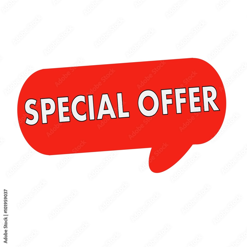 special offer wording on Speech bubbles red cylinder special offer wording on Speech bubbles red cylinder