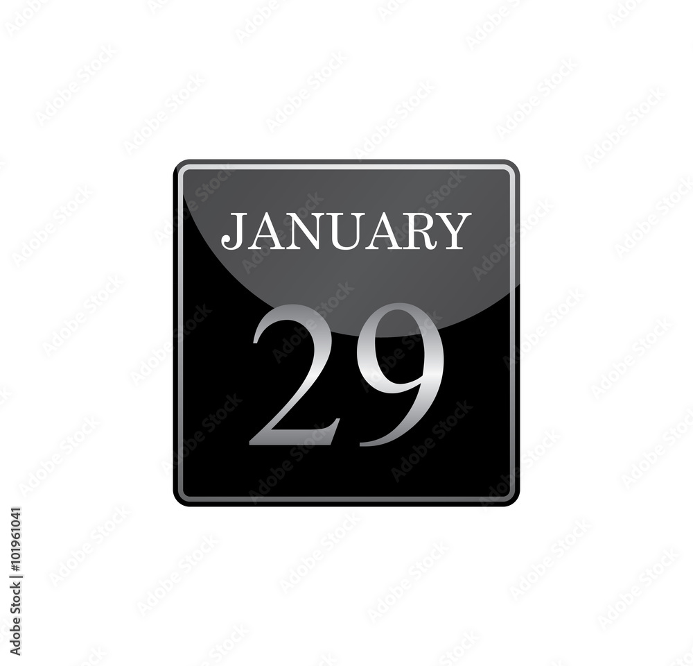 29 january calendar silver and glossy 29 january calendar silver and glossy
