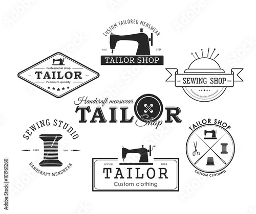 Set fo tailor badge and labes