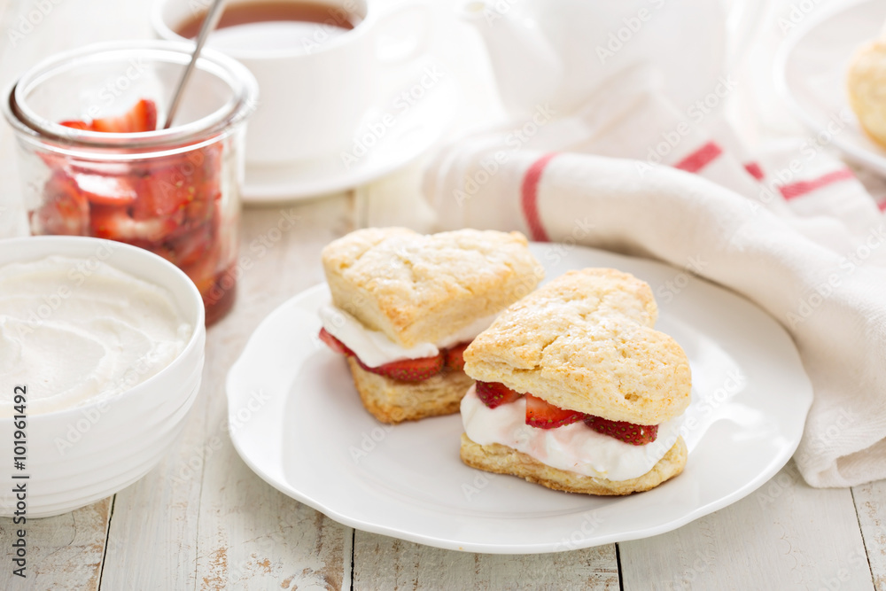 Strawbbery shortcakes with whipped cream Strawbbery shortcakes with whipped cream