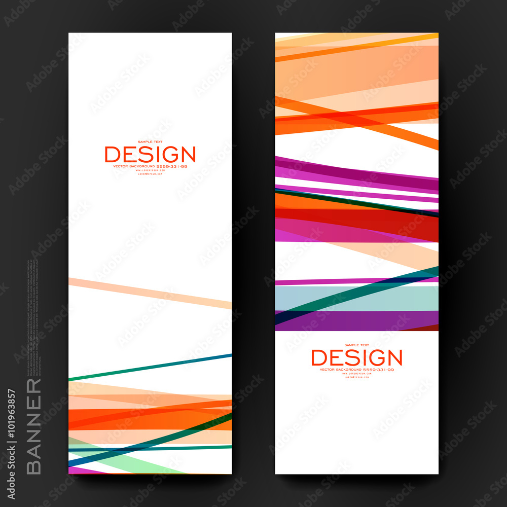 Beautiful banner vector template with abstract background