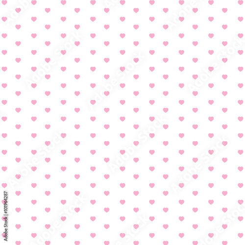 Valentine's Day and pink heart isolated on white background. Vector Holiday and pink heart background.