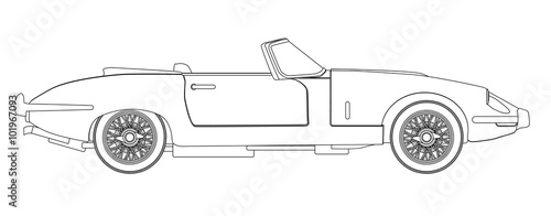 Sports Car Outline