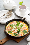 Frittata with tomatoes and feta