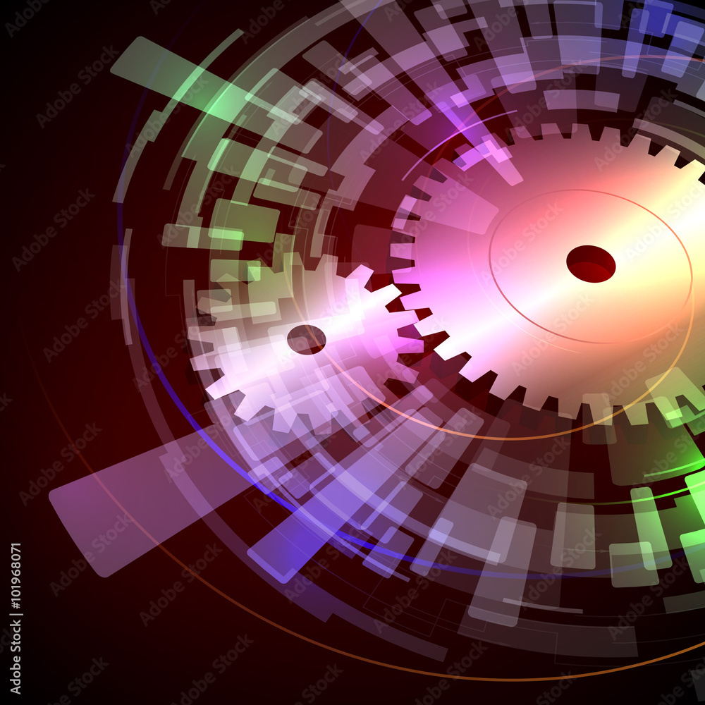 Industrial abstract image, gear and rotation, vector illustration Industrial abstract image, gear and rotation, vector illustration