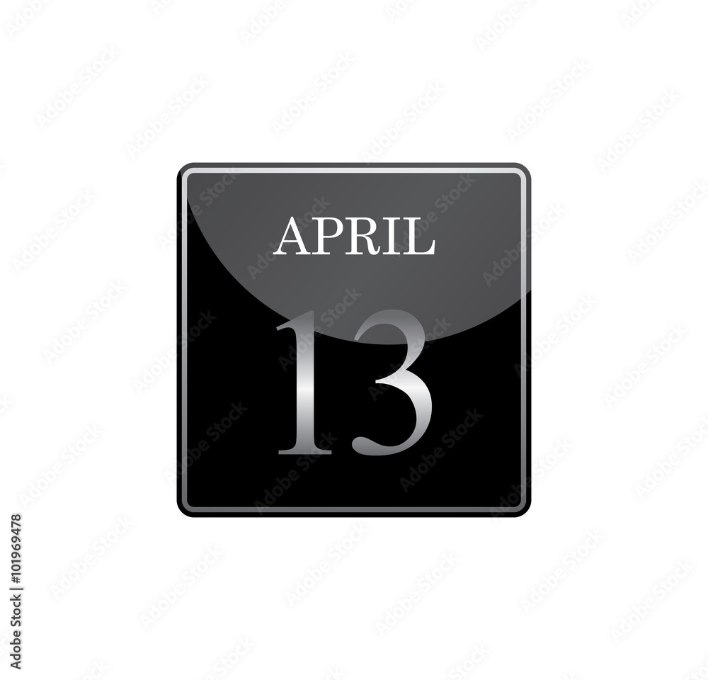 13 april calendar silver and glossy 13 april calendar silver and glossy