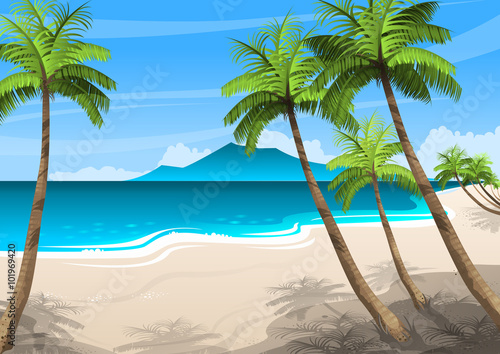 Illustration of beautiful seascape