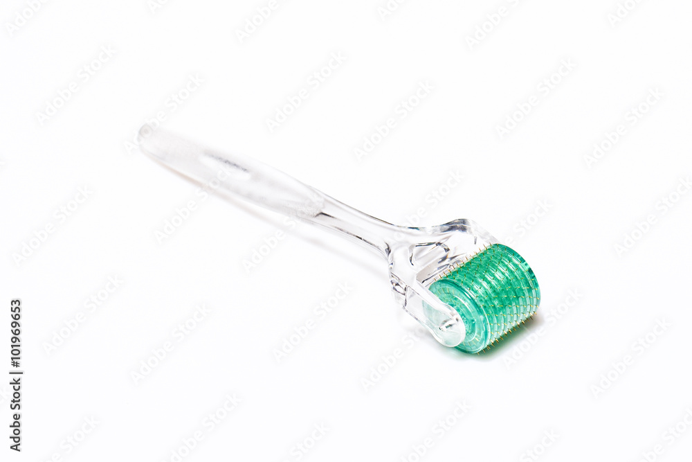 Dermaroller for medical micro needling therapy. Derma roller mesoroller meso-roller mesopen Dermaroller for medical micro needling therapy. Derma roller mesoroller meso-roller mesopen