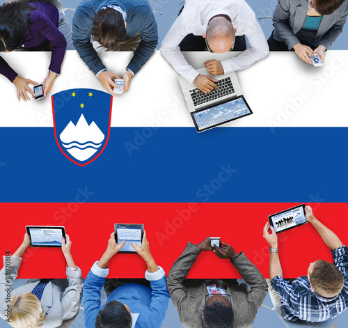 Slovania National Flag Government Freedom LIberty Concept photo