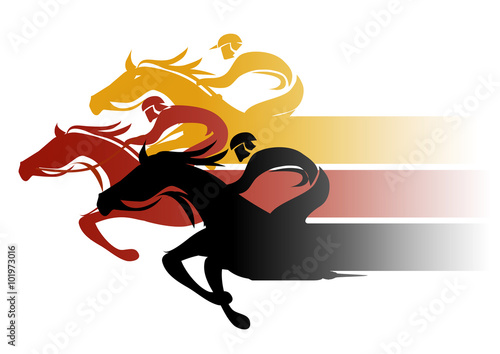 Fototapet Horse Racing