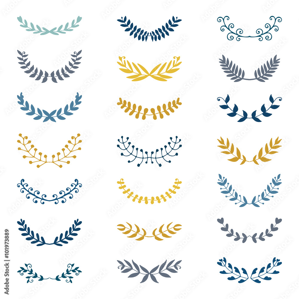 Fototapeta premium Wedding vintage elements collection