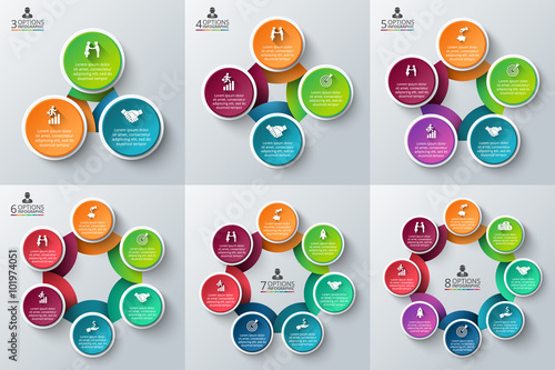 Vector circle element for infographic.