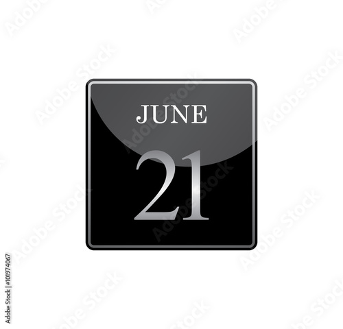 21 june calendar silver and glossy