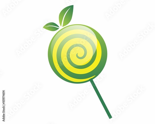 lollipop leaf candy image vector