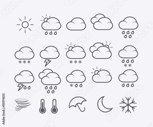 Weather icons set. Vector