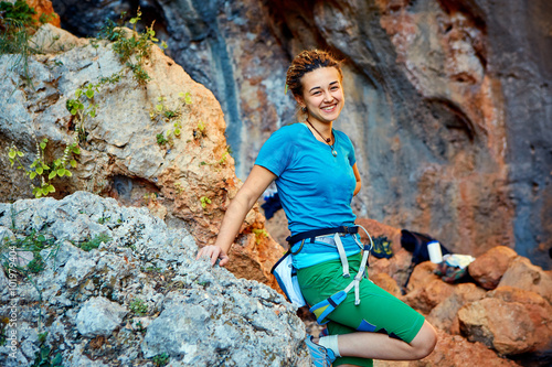 female rock climber 