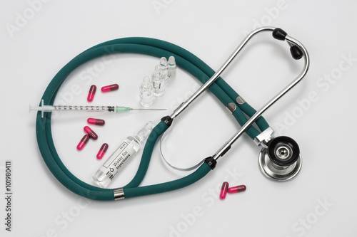 Doctors Stethoscope and Drugs