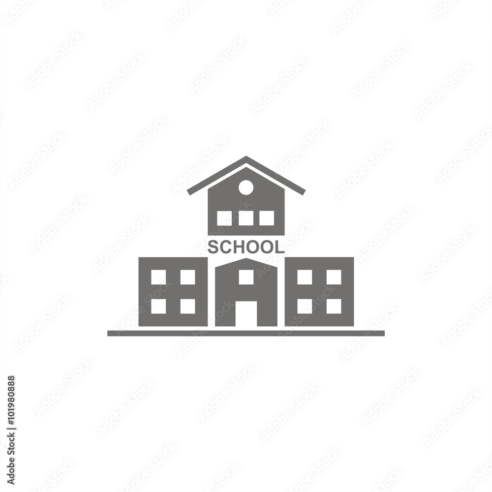 School icon on white background
