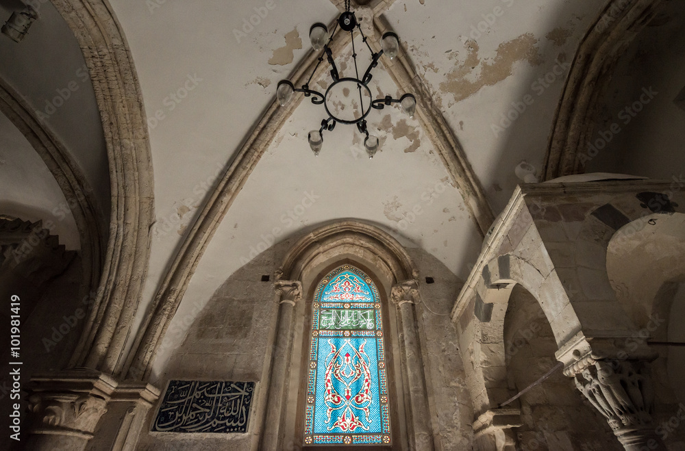Ταπετσαρία Interior of the The Last Supper Room in Jerusalem city, Israel