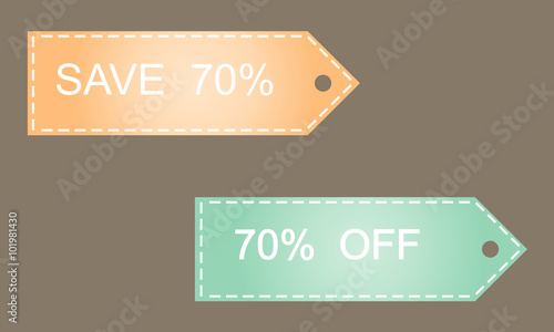 Sale 70% off, vector illustration