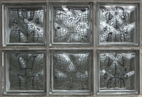Glass blocks wall. Background texture