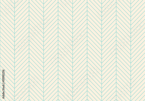 Seamless abstract pattern of classic zigzag. Turquoise line on a beige background. Vector Illustration.