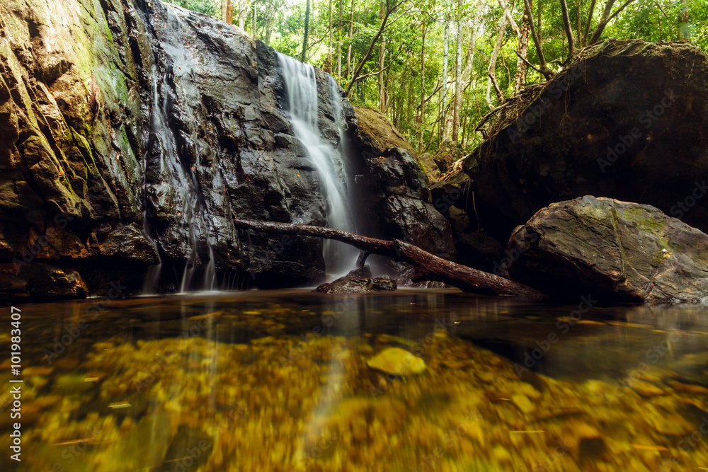 Suoi Tranh waterfall and park near the city of DuongDong, PhuQuo Suoi Tranh waterfall and park near the city of DuongDong, PhuQuo