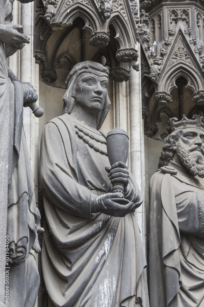 The cathedral of Cologne. Detail from facade The cathedral of Cologne. Detail from facade