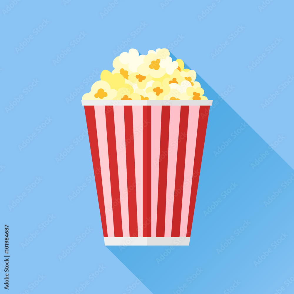 Foto Popcorn flat icon