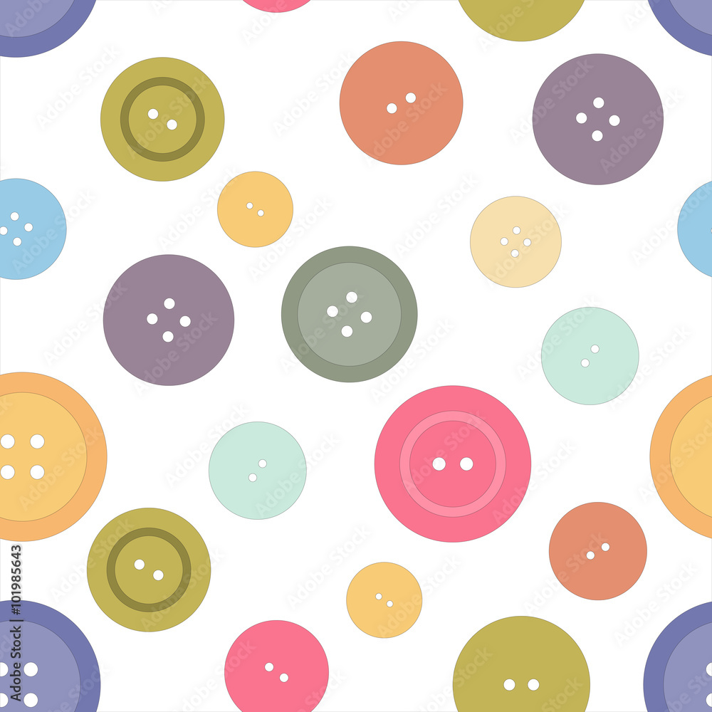 Nice pattern from the set multicolor buttons on white background Nice pattern from the set multicolor buttons on white background