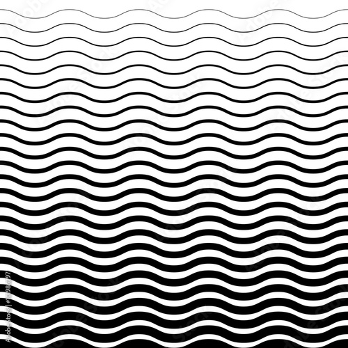 Halftone Wave Pattern. Halftone Black Background in Vector