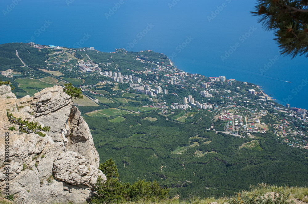 Ai Petri Crimea panoramic  view from the top
