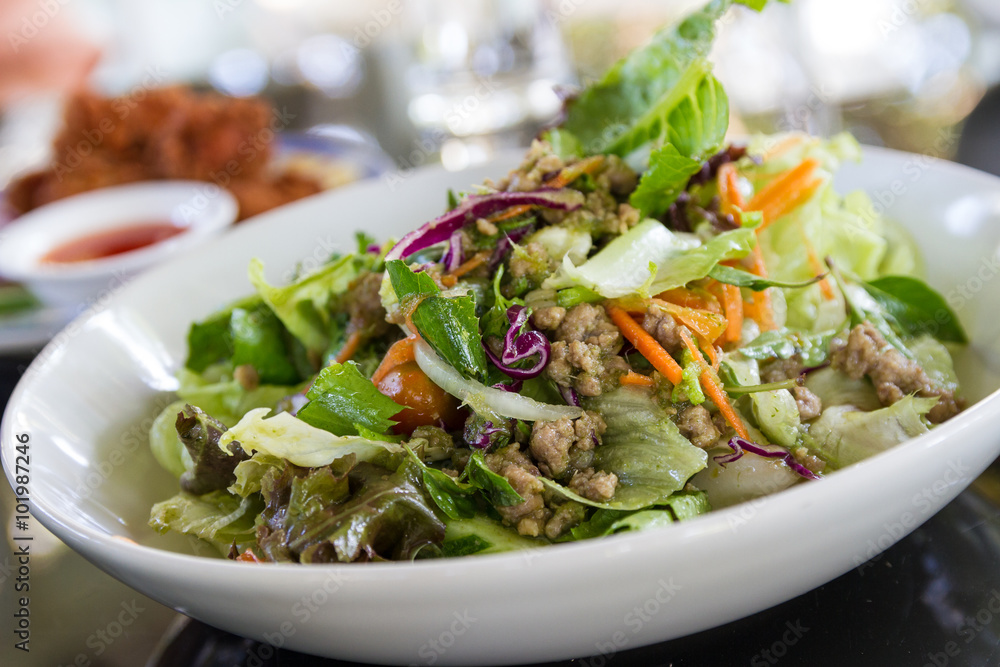 salad with minced pork salad with minced pork