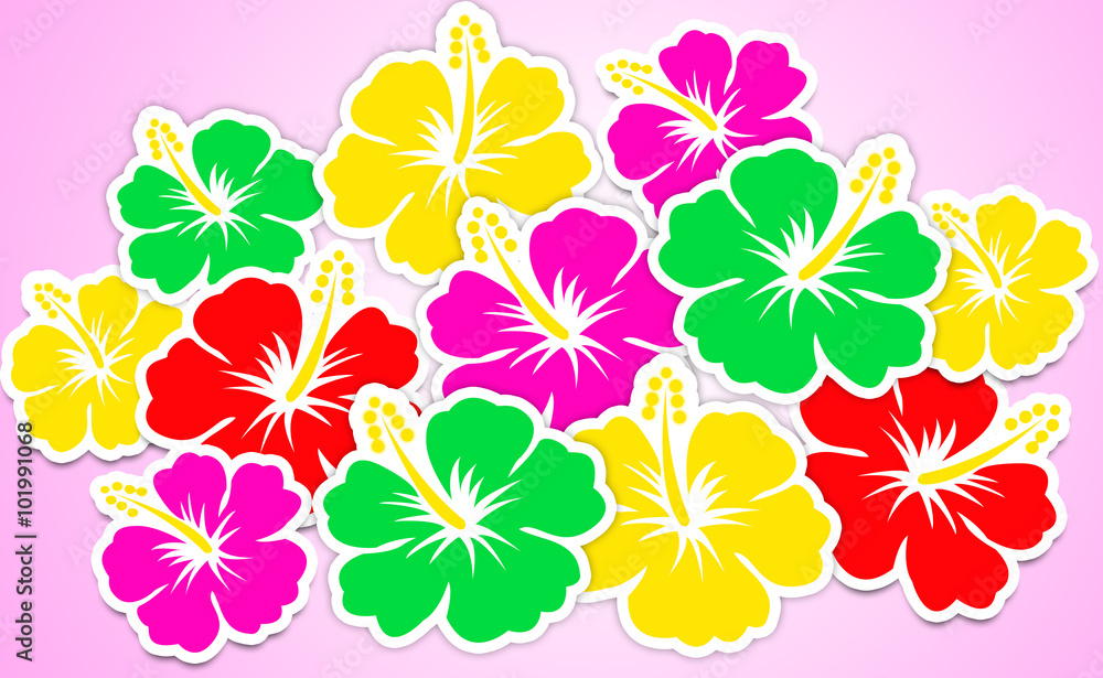 Hibiscus Flower Abstract Illustration Hibiscus Flower Abstract Illustration