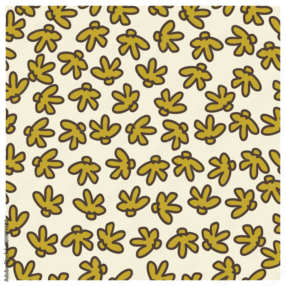 Leaves,fruits and Flowers seamless pattern Leaves,fruits and Flowers seamless pattern