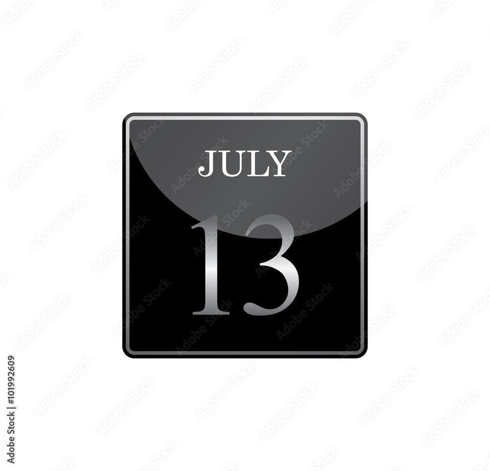 13 july calendar silver and glossy 13 july calendar silver and glossy