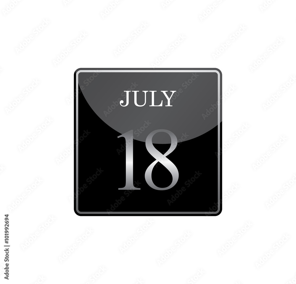 18 july calendar silver and glossy 18 july calendar silver and glossy