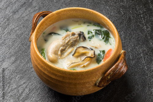 Plakat w ramie かきのクリームシチュー oyster chowder 
