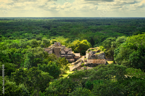 Ek Balam Mayan Archeological Site. Maya Ruins, Yucatan, Mexico photo