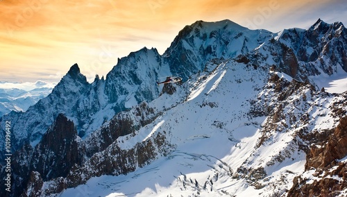 Mont Blanc, Courmayeur, Italy helcopter photo