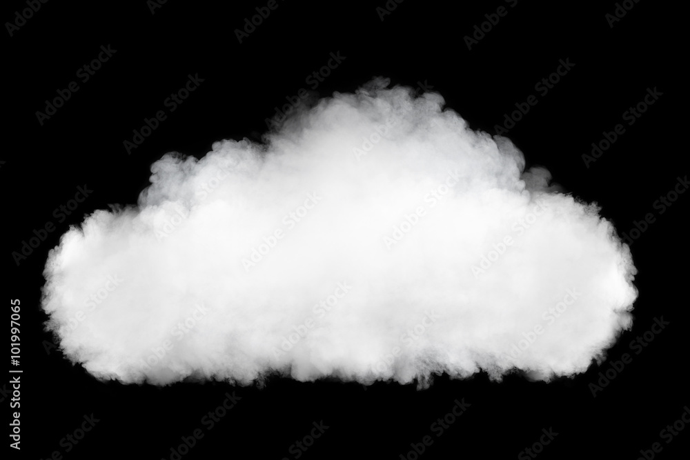 classic fluffy cloud, isolated on black classic fluffy cloud, isolated on black