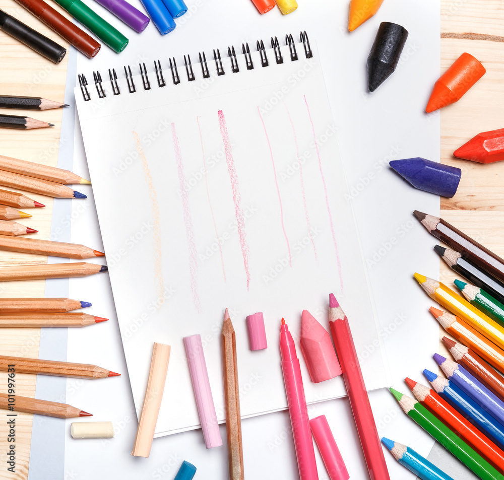 Fototapeta premium the drawing materials