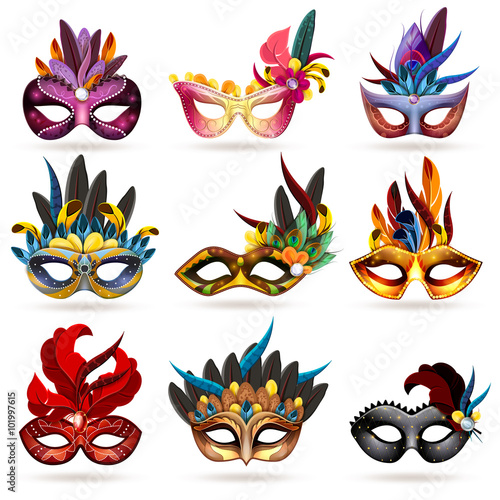  Mask Icons Set 