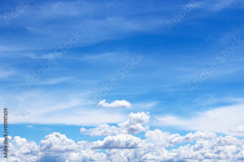 blue sky with clouds background, texture. © jamroenjaiman