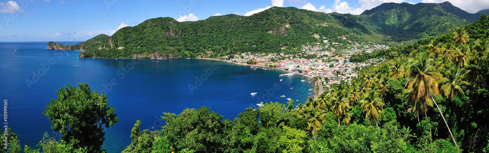 Panoramic of Bay of Soufriere