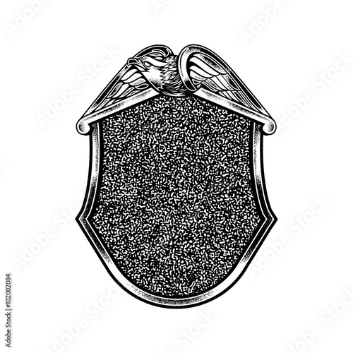 classic eagle badge vector vintage illustration